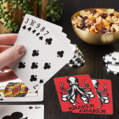 Aangepaste Kraken Octopus Pijlinktvis Naam Persoon Pokerkaarten (Insitu)