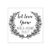 Aangepaste krans Laat liefde groeien typografie br Rubberstempel (Afrduk)