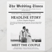 Aangepaste krant bruiloft programma flyer (Voorkant)