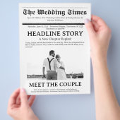 Aangepaste krant bruiloft programma flyer (Hand)