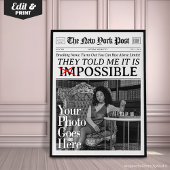 Aangepaste krant Het is mogelijk Motivatie Poster