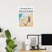 Aangepaste krant Print Coastal Cowgirl Wall Art (Thuiskantoor)
