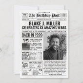 Aangepaste Krant Verjaardagskaart 1999, Trend Feestdagenkaart (Voorkant)