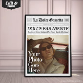 Aangepaste krant Wall Art Dolce Far Niente Poster