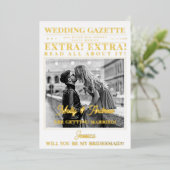 Aangepaste krantenfoto unieke bruidsmeisje-aanzoek folie uitnodiging (Staand Voorkant)