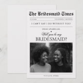 Aangepaste krantenfoto Unieke bruidsmeisje voorste Kaart (Voorkant / Achterkant)