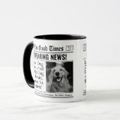 Aangepaste krantenmok, grappig cadeau voor hondenl mok (Voorkant links)