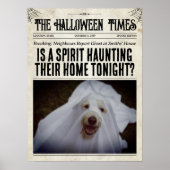 Aangepaste krantenmuur kunst voor Halloween spookv Poster (Voorkant)