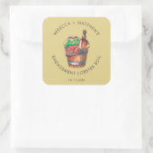 Aangepaste Kreeft Kook Bruiloft Uitnodiging Feest Vierkante Sticker (Tas)