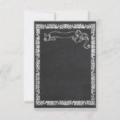 Aangepaste krijtbord jongens feestelijke uitnodigi kaart (Achterkant)