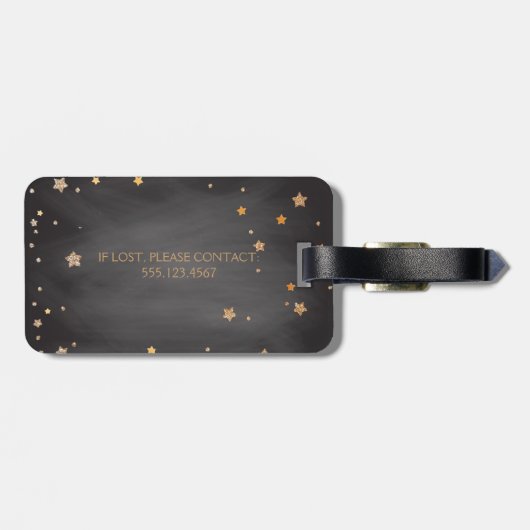 Aangepaste  krijtborden bagagelabel (Achterkant horizontaal)