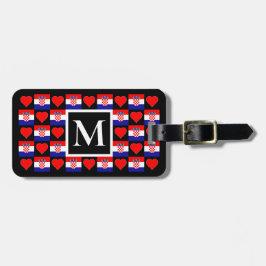 Aangepaste Kroatische vlag - Kroatische vlag Bagagelabel