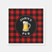 Aangepaste kroeg teken met Jouw naam Servet (Voorkant)