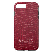 Aangepaste krokodil Afdruktelefoontas rood Case-Mate iPhone Case (Achterkant)