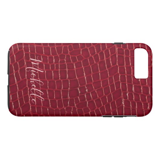 Aangepaste krokodil Afdruktelefoontas rood Case-Mate iPhone Case (Achterkant (Horizontaal))
