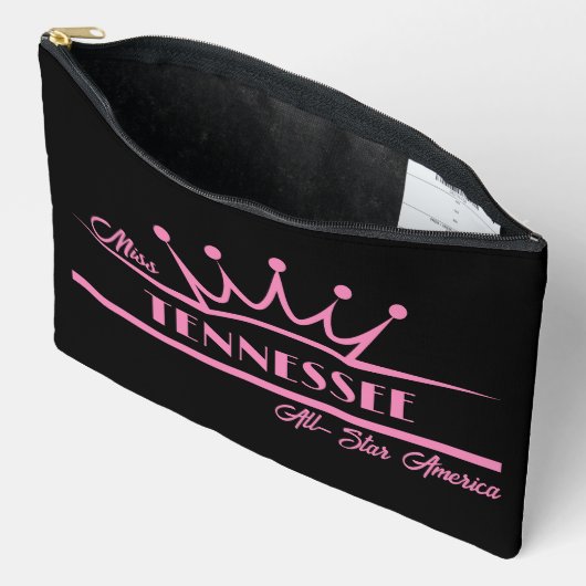 aangepaste kroon | Pageant Pocket Sash Bag Etui (Open)