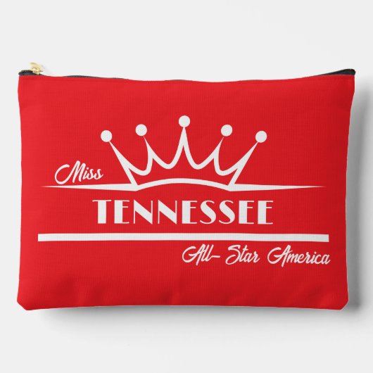 aangepaste kroon | Pageant Pocket Sash Bag Etui (Voorkant)