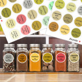 Aangepaste Kruid en Spice pot etiketten kleur geco Sticker