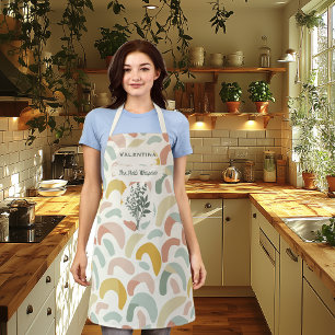 Aangepaste Kruidenfluisteraar met Pastel Bogen Schort