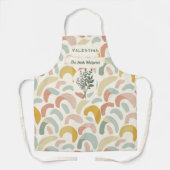 Aangepaste kruidenfluisteraar met pastelbogen schort (Voorkant)