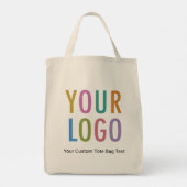 Aangepaste Kruidenier Shopping Canvas tas met Comp (Achterkant)