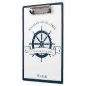Aangepaste kruising Nautical Wheel Boat Vacking Klembord (Links)