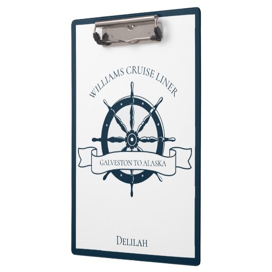 Aangepaste kruising Nautical Wheel Boat Vacking Klembord (Links)