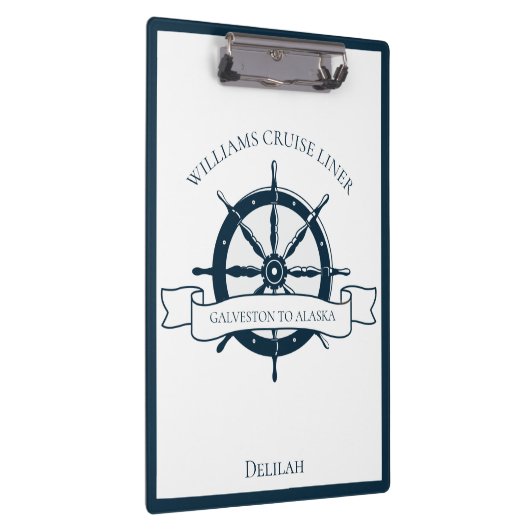 Aangepaste kruising Nautical Wheel Boat Vacking Klembord (Rechts)