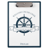 Aangepaste kruising Nautical Wheel Boat Vacking Klembord (Voorkant)