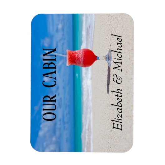 Aangepaste kruising van het strand Ocean Cocktail Magneet (Verticaal)