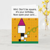 AANGEPASTE kruiswoordpuzzel Verjaardag Kaart (13x1 (Gele Bloem)