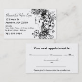 Aangepaste KRW-salon of speciale aanduiding voor s Afsprakenkaartje (Voorkant / Achterkant)