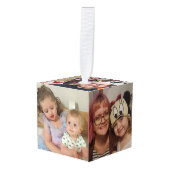 Aangepaste kubus familie foto's Kerstmis Decoratie (Voorkant hoekig)
