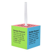 Aangepaste kubusversiering ontwerpaanvraag ornament (Achter hoekig)