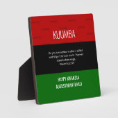 Aangepaste KUMBA Happy Kwanzaa plaque Fotoplaat (Voorkant)