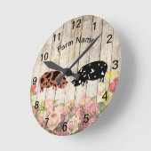 Aangepaste KuneKune Pig Boerderij Ronde Klok (Hoek)