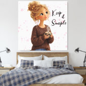 Aangepaste kunst voor het leven  canvas afdruk (Insitu (Slaapkamer))