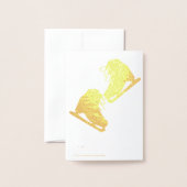 Aangepaste kunstschaatsen folie kaarten (Met envelop)