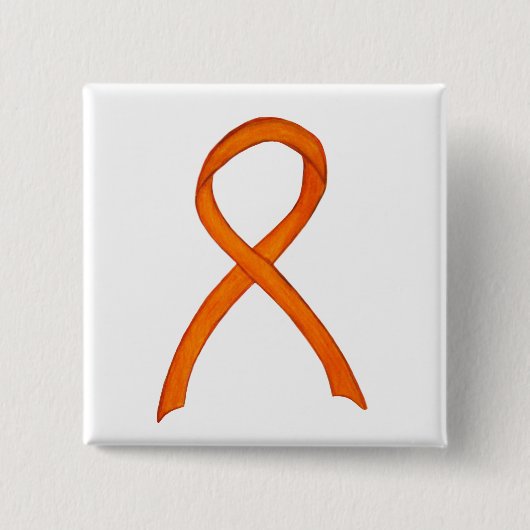 Aangepaste kunstspelden voor Oranje bewustwording Vierkante Button 5,1 Cm (Voorkant)