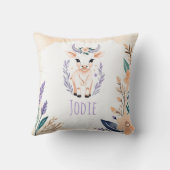 Aangepaste kussen Boho Bloemen Ontwerp - (Achterkant)