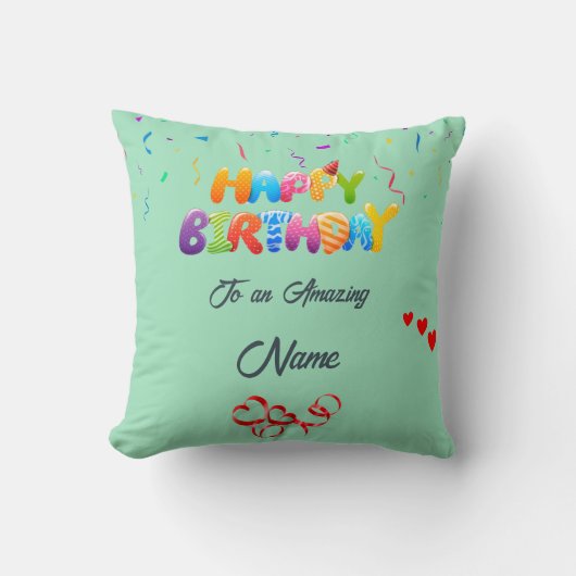 Aangepaste kussen cadeau voor verjaardagsvieringen (Voorkant)