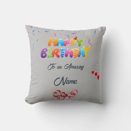 Aangepaste kussen cadeau voor verjaardagsvieringen (Voorkant)