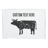 Aangepaste kussen hoesje sleeve met zwarte koe tek kussensloop (Voorkant)