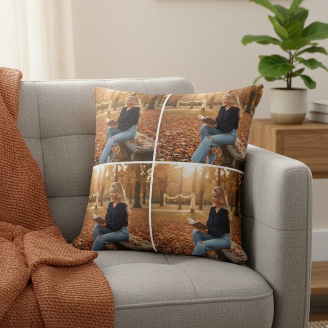 Aangepaste kussen met 4-foto collage – Gepersonali (Creator heeft geüpload)
