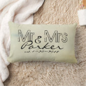 aangepaste kussen Mr en Mrs gepersonaliseerde teks (Deken)