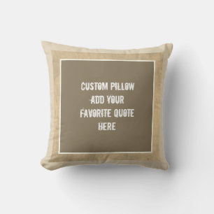 Aangepaste kussen Voeg uw eigen offerte Sepia en T