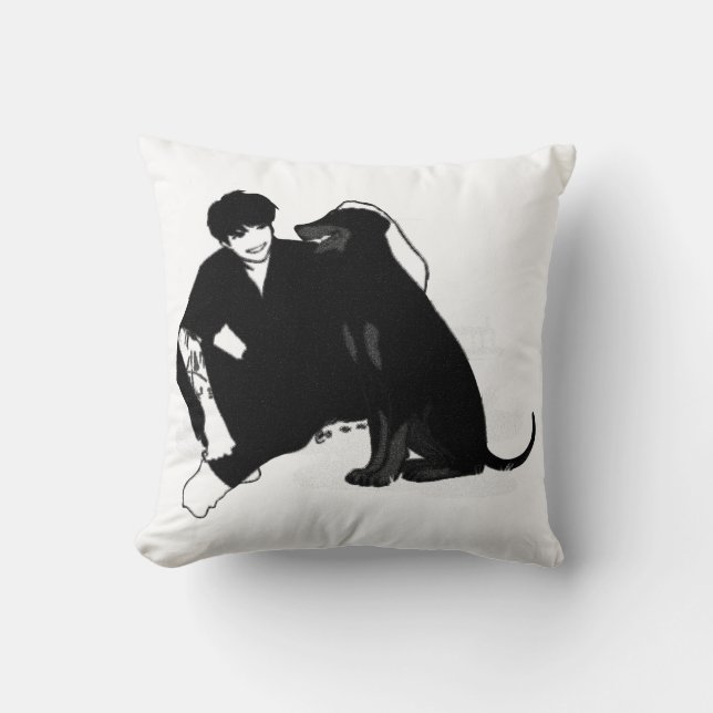Aangepaste kussens: expressieve thema's op Zazzle Kussen (Voorkant)