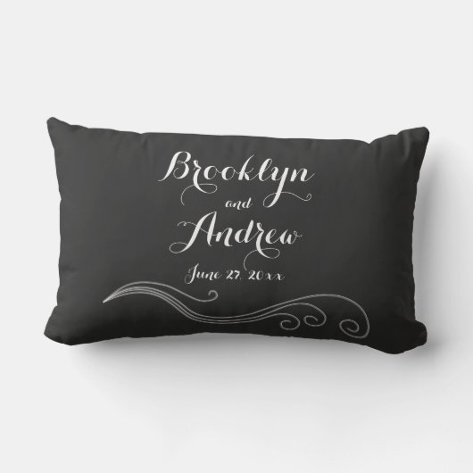 Aangepaste Kussens voor zwart-witbruiloft (Achterkant)