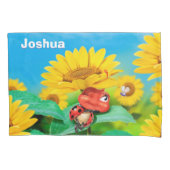 Aangepaste Kussensloop lieveheersbeestje & Zonnebl (Voorkant)