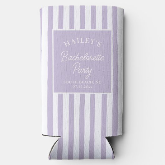 Aangepaste Kust Bachelorette Beachy & Fun Seltzer Blikjeskoeler (Achterkant)